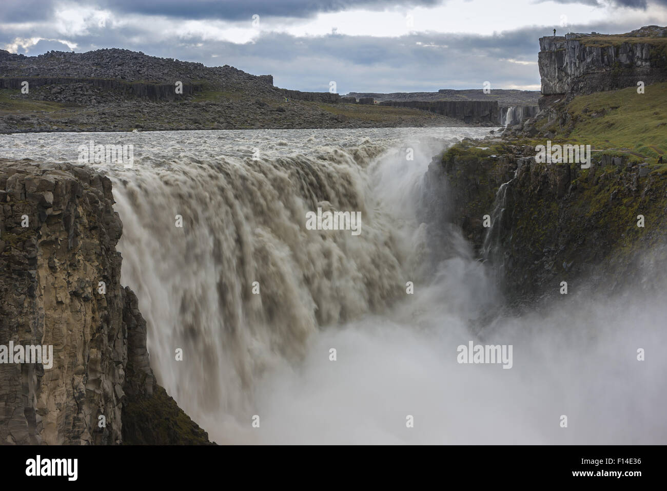 The Dettifoss is the most powerful waterfall in Europa and is located in the north eastern part on Iceland. Stock Photo