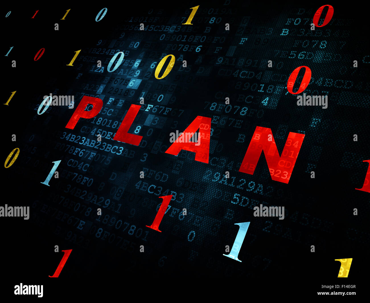 Business concept: Plan on Digital background Stock Photo - Alamy