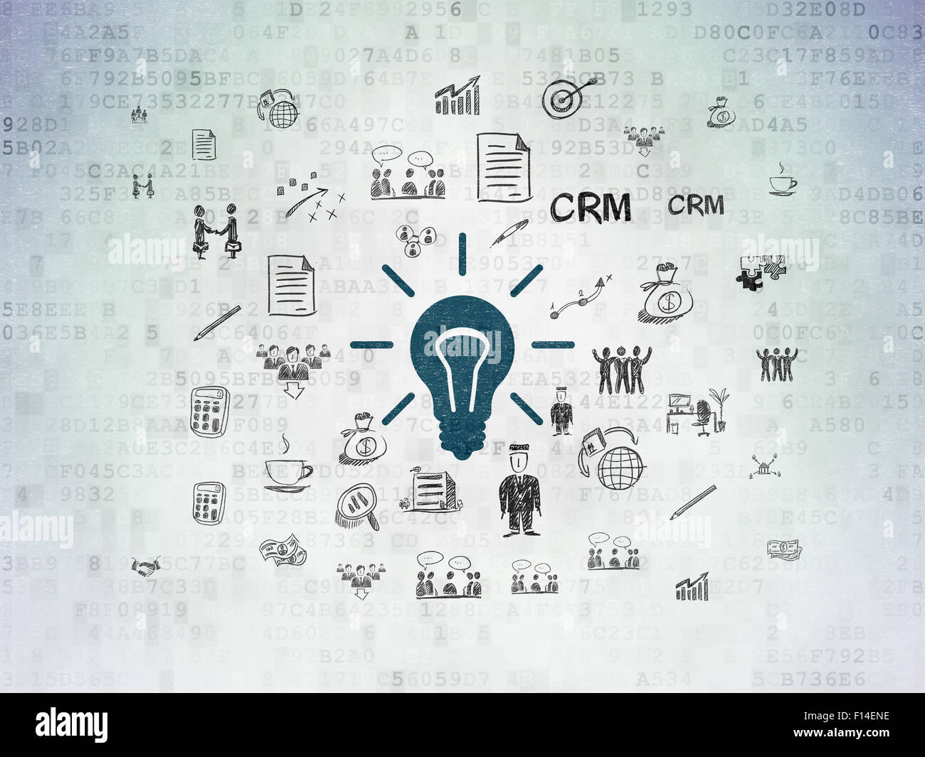 Business concept: Light Bulb on Digital Paper background Stock Photo ...