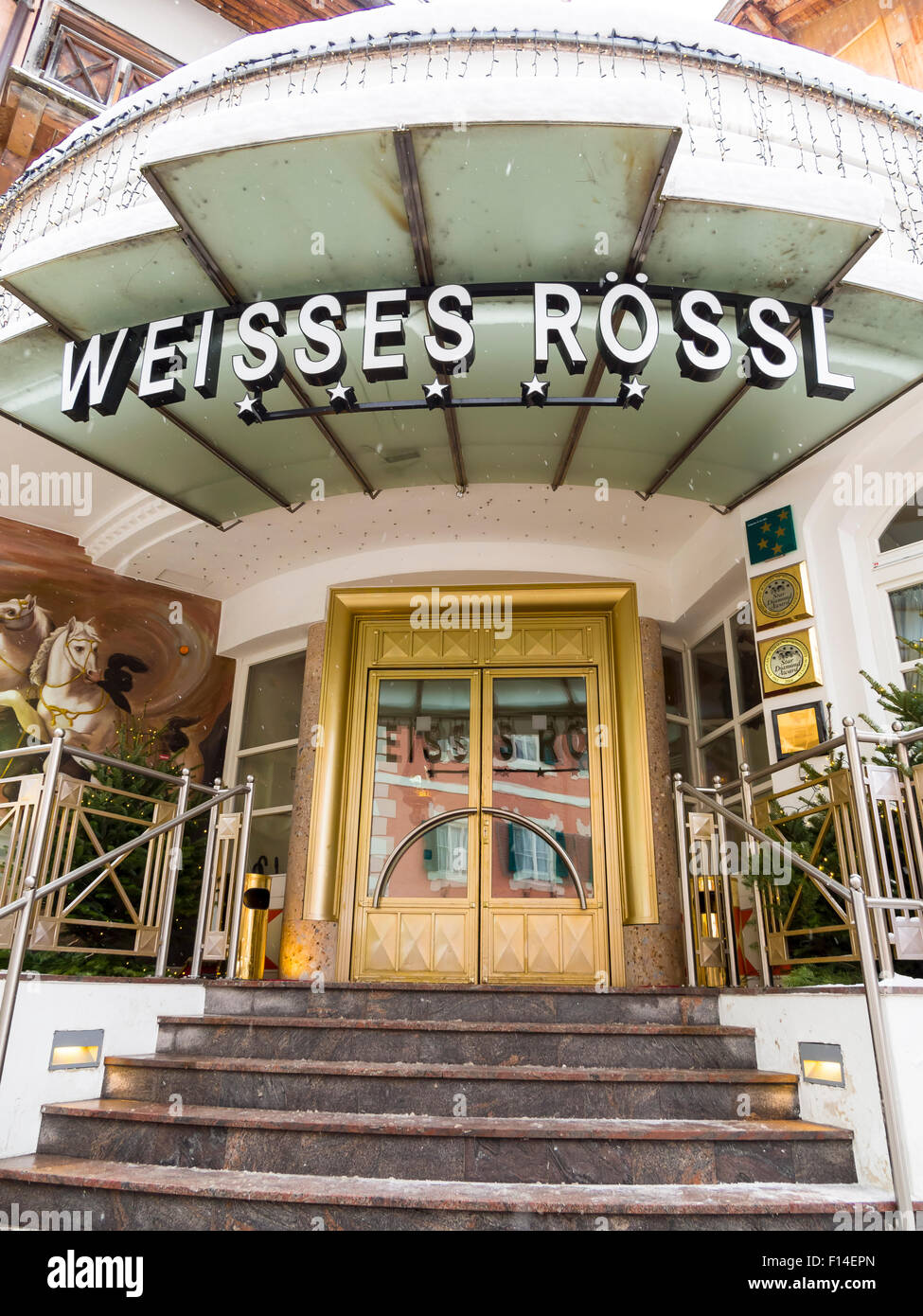Weisses Rössl hotel, Kitzbuhel District, Tyrol, Austria Stock Photo