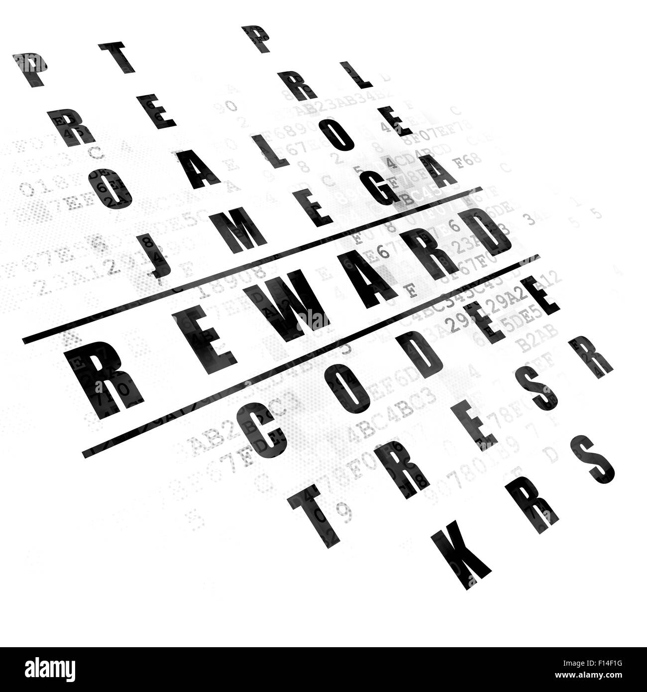 Business concept: word Reward in solving Crossword Puzzle Stock Photo Business concept: word Reward in solving Crossword Puzzle Stock Photo