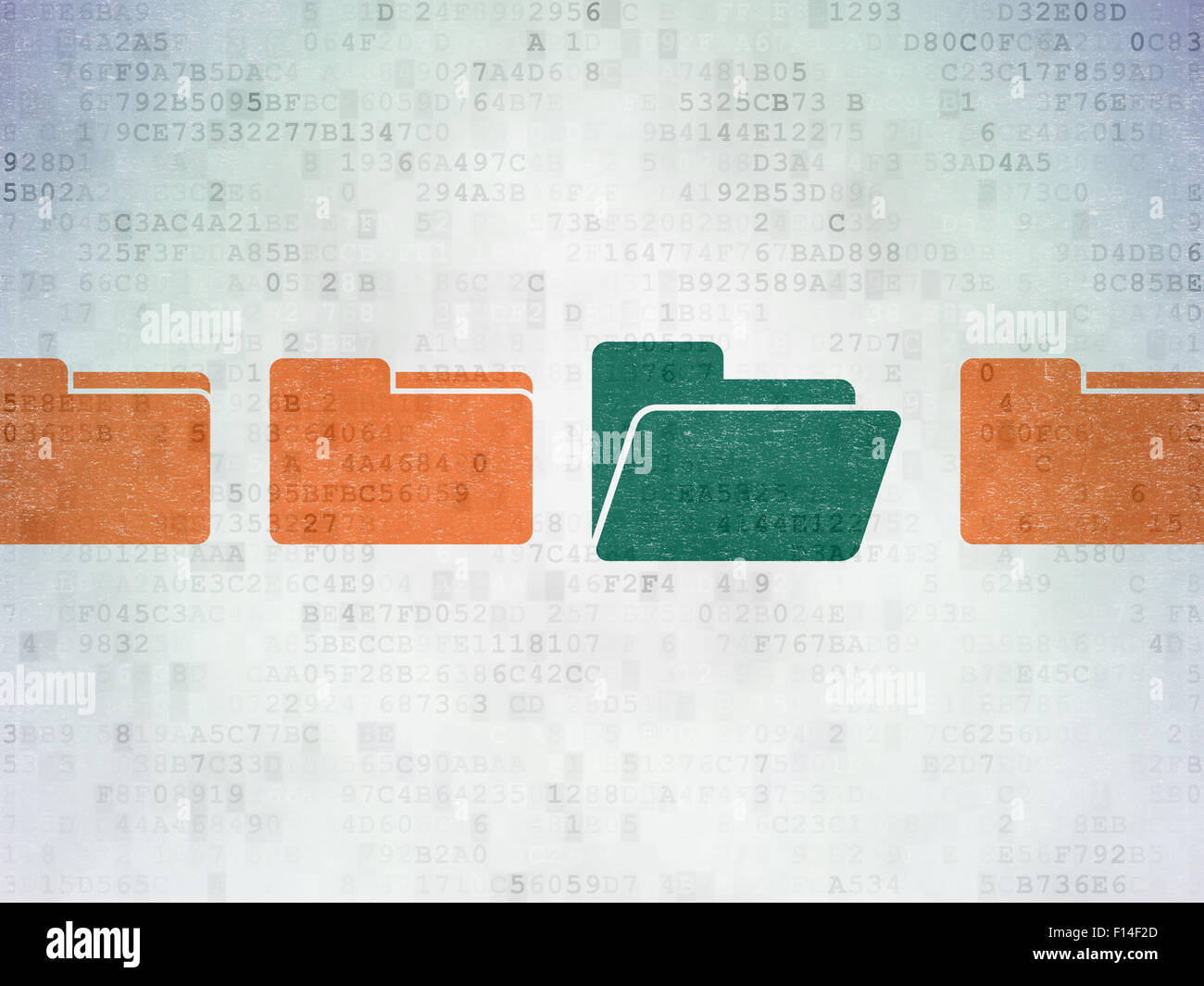Finance concept: folder icon on Digital Paper background Stock Photo ...