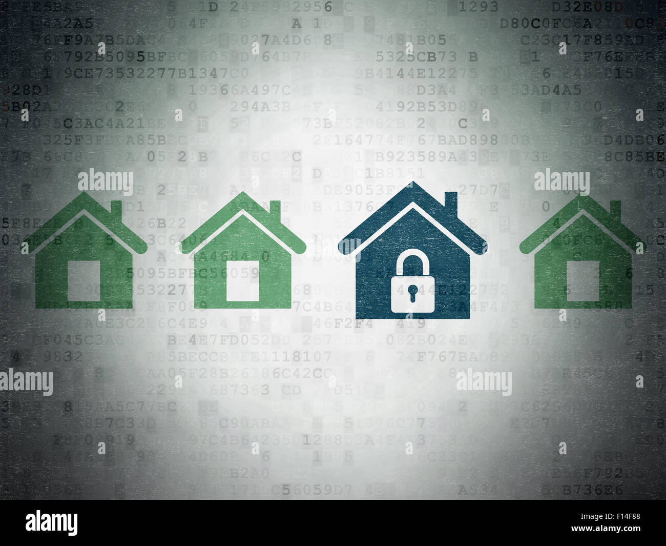 Privacy concept: home icon on Digital Paper background Stock Photo - Alamy