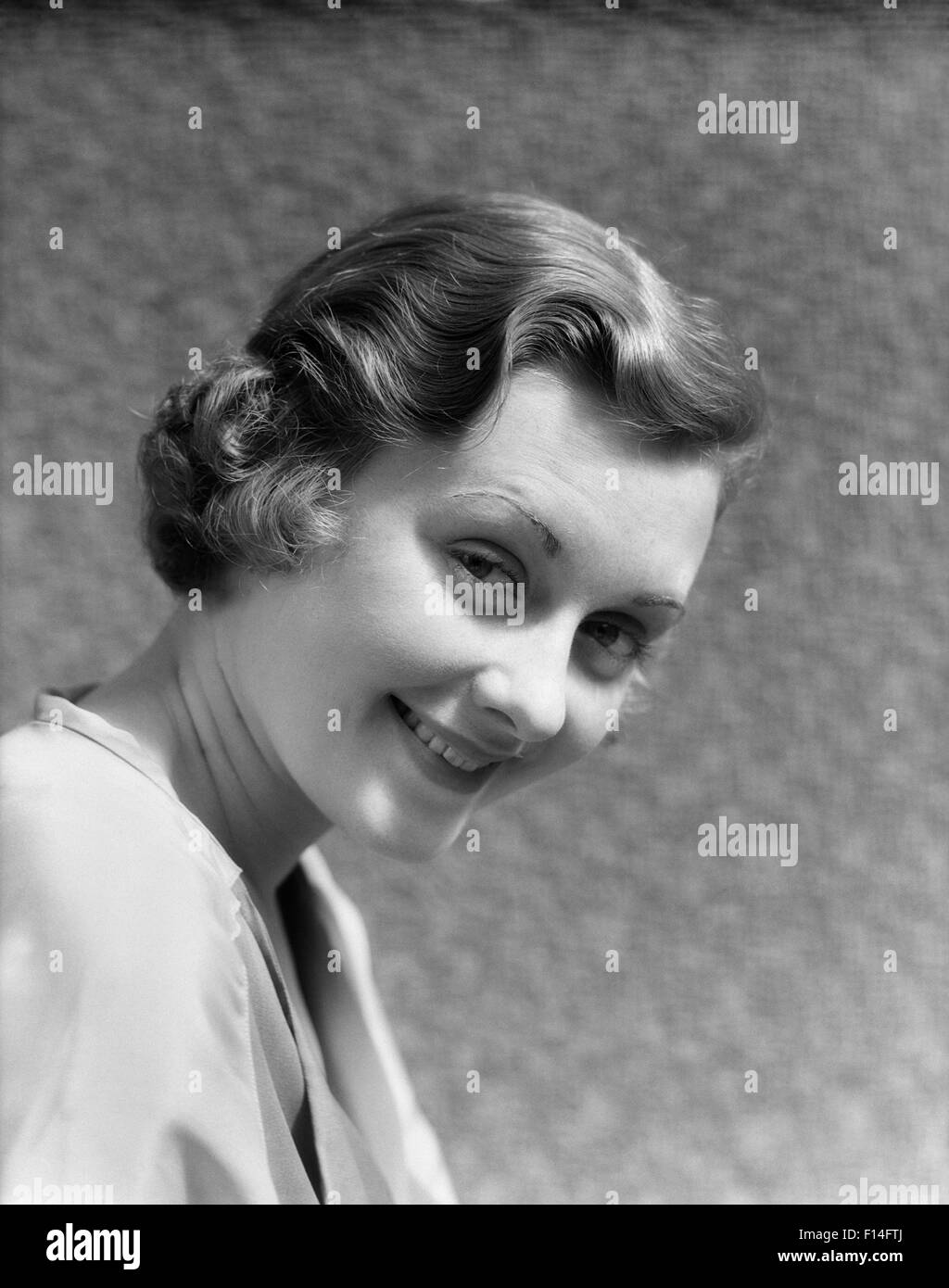 Woman Retro Short Hair Stock Photos Woman Retro Short Hair Stock
