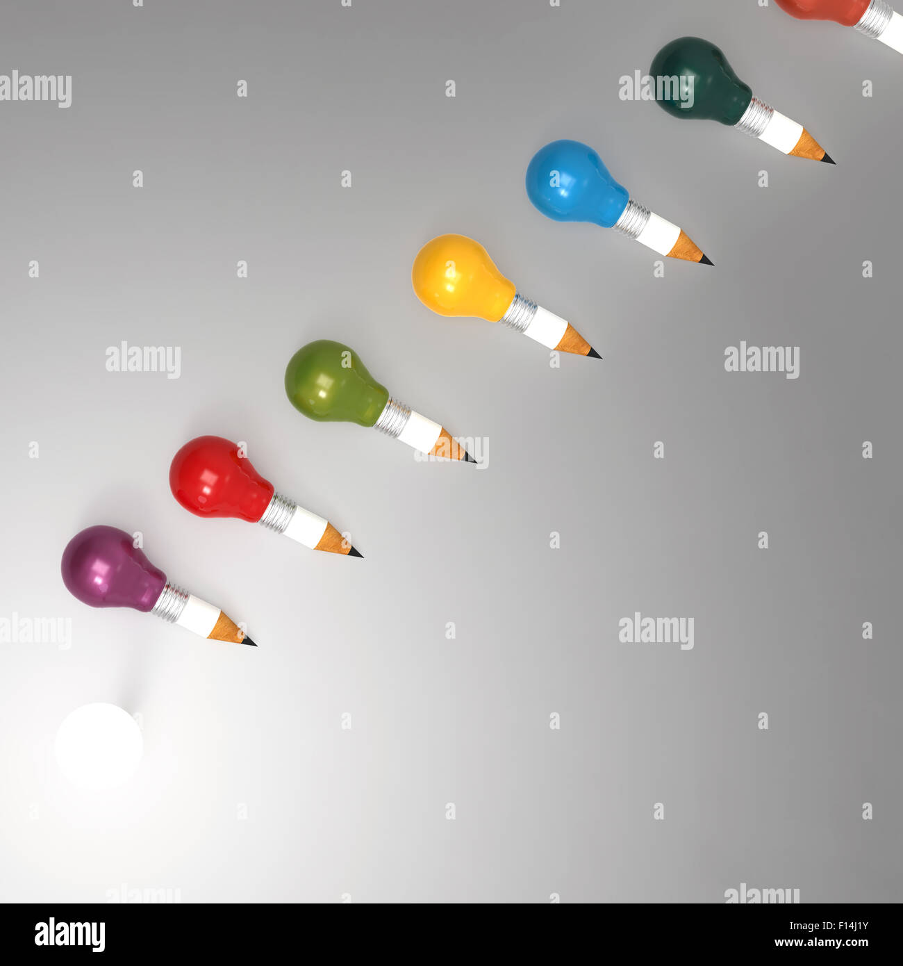 drawing idea pencil and light bulb concept creative and leadership ...