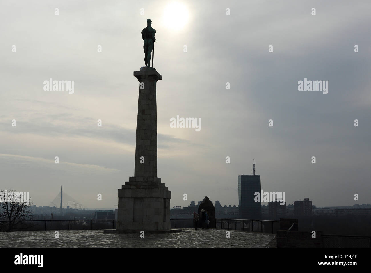 The Victor (Pobednik) memorial to peace at Kalemegdan Fortress in Belgrade, Serbia. Stock Photo