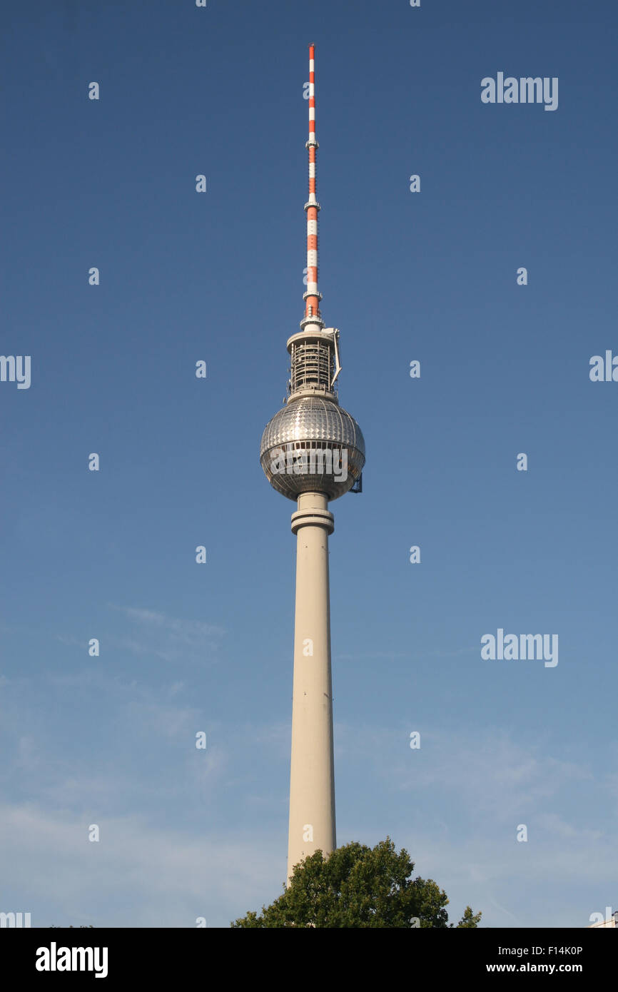 FERNSEHTURM TV DDR TOWER GDR BERLIN Stock Photo