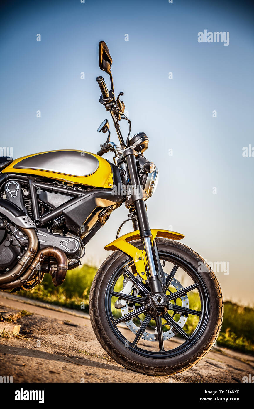 Motorcycle on the road Stock Photo - Alamy
