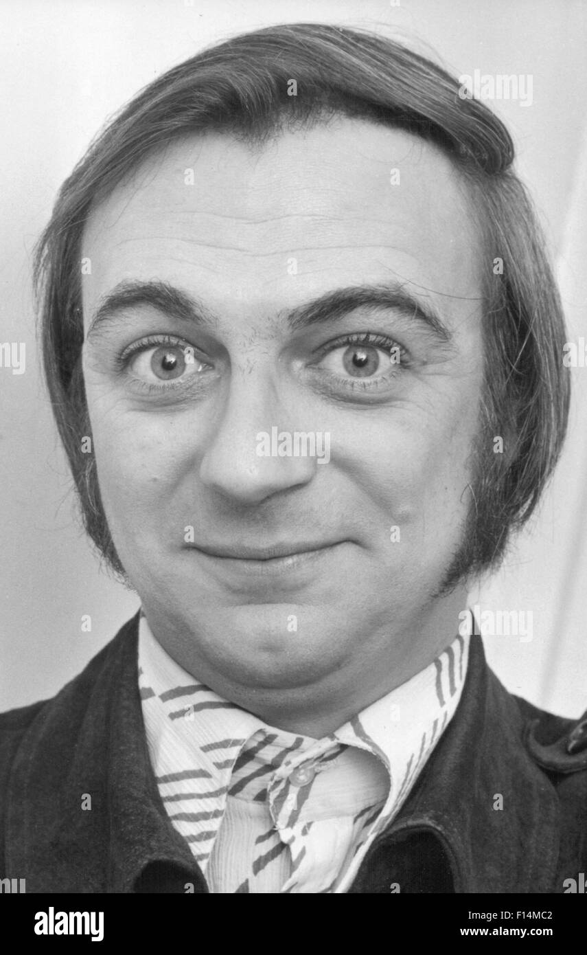 Roy Hudd, OBE (born 16 May 1936) is an English comedian, actor, radio host, author and authority on the history of music hall entertainment. Exclusive image by David Cole from the archives of Press Portrait Service from 1970's. Stock Photo