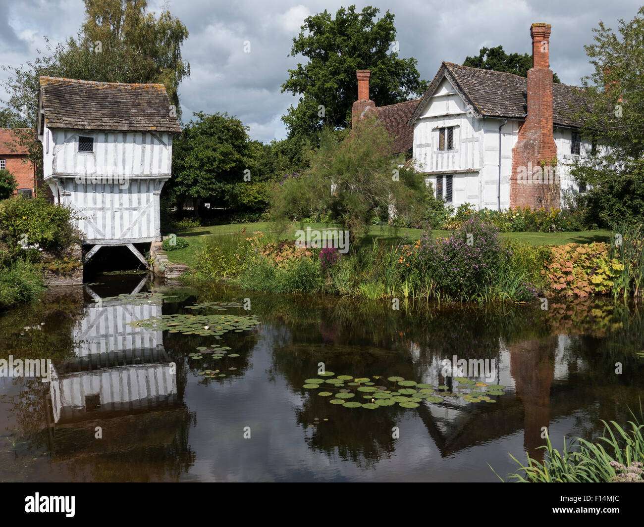 England, Herefordshire, Brockhampton moated manor house Stock Photo Alamy