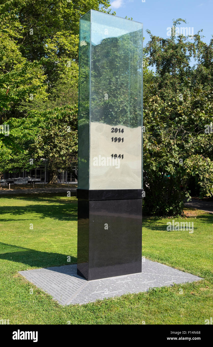 Memorial to Nazi Victims transported to State Hospital for the mentally ill to Hartheim Castle near Linz as part of Aktion T4 Stock Photo