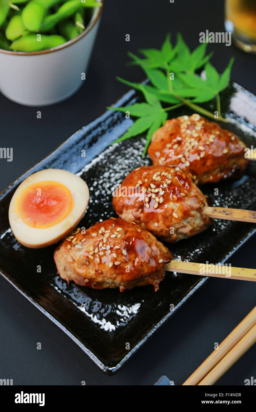 Tsukune(Japanese chicken meatball Stock Photo Alamy