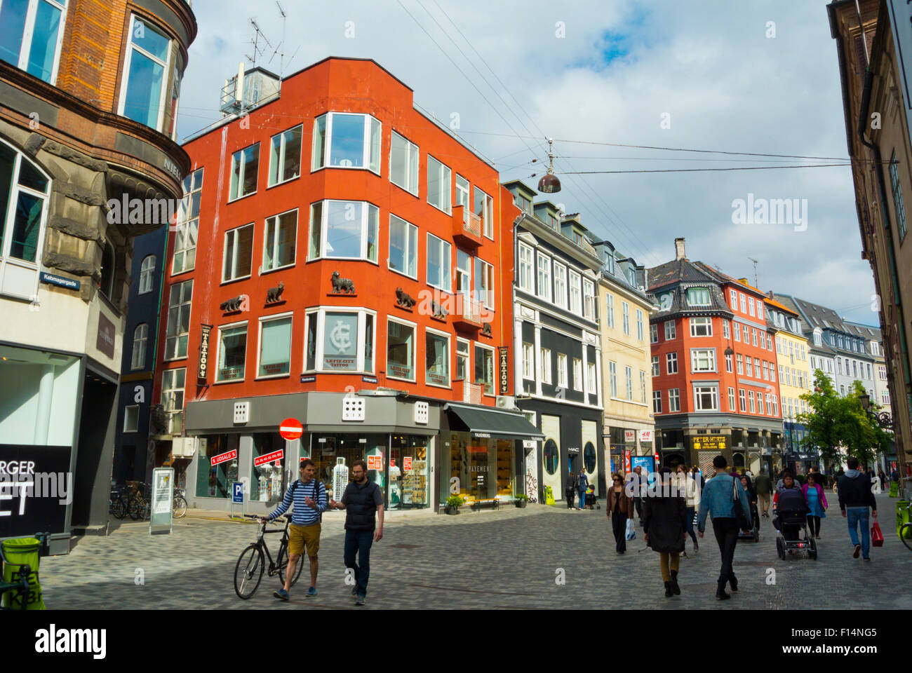 Købmagergade, Latin Quarter, Indre by, central Copenhagen, Denmark ...