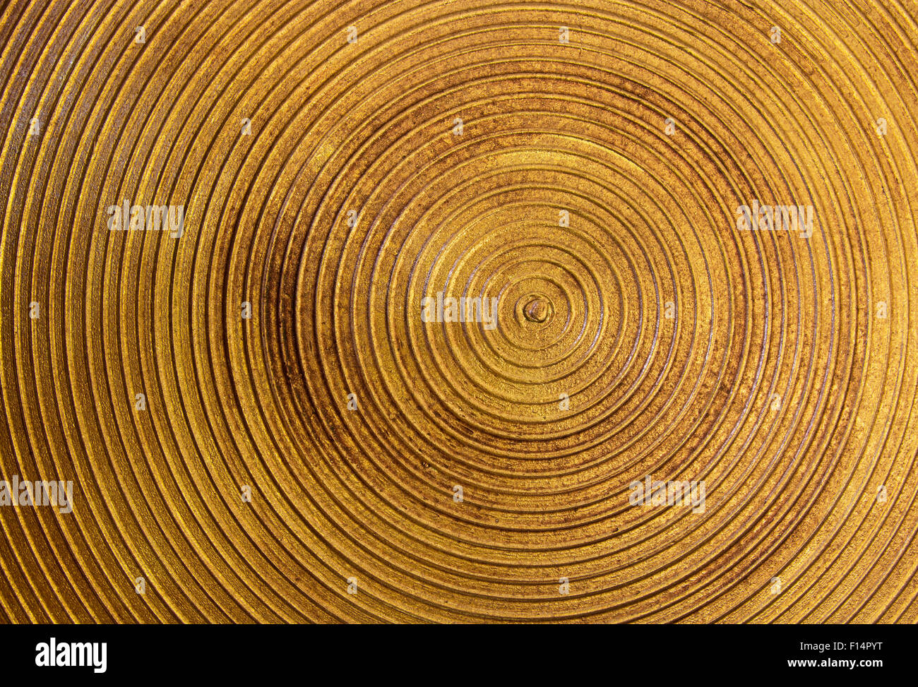 Circle gold steel texture for background Stock Photo