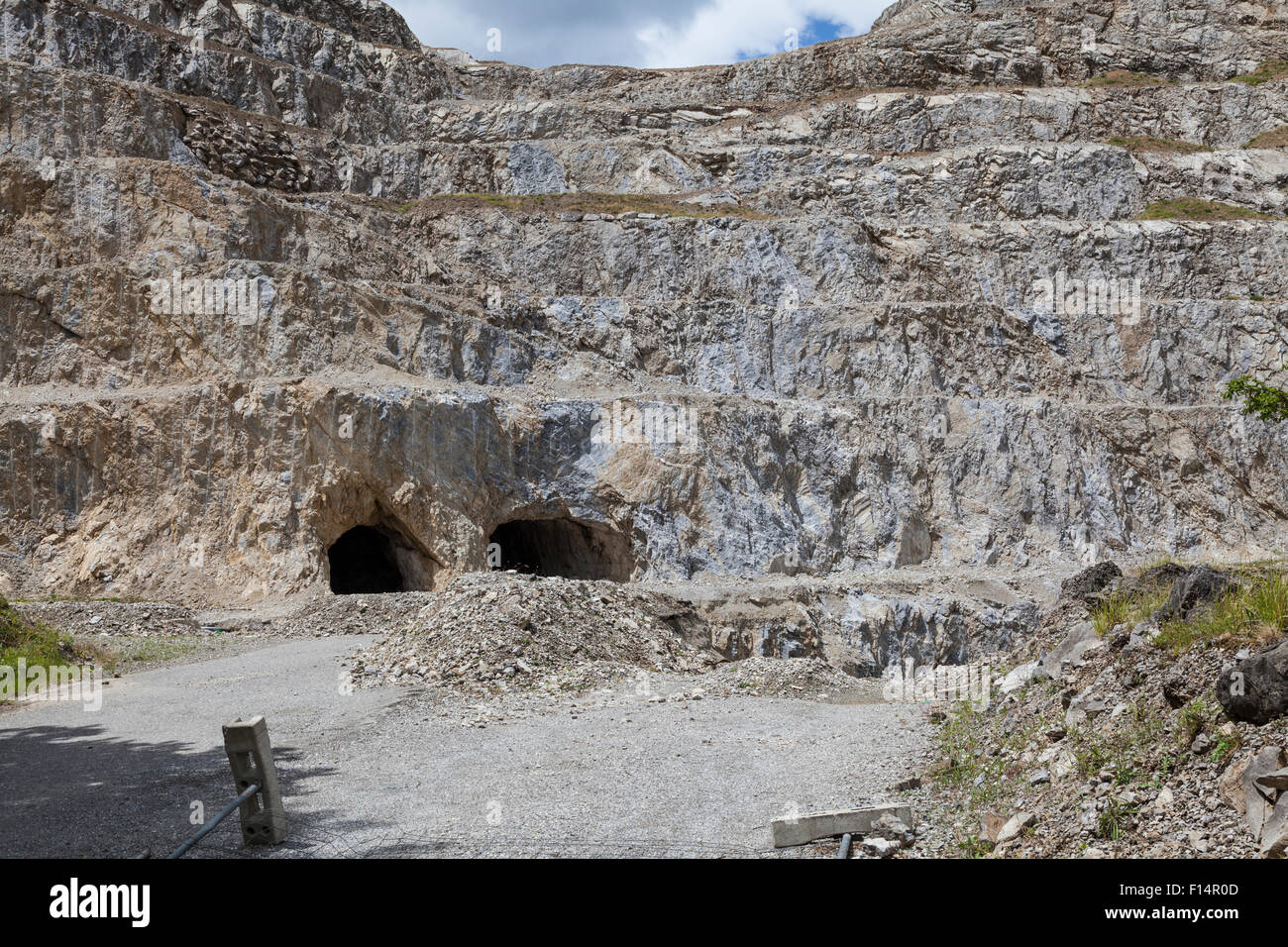 Rock quarry Stock Photo