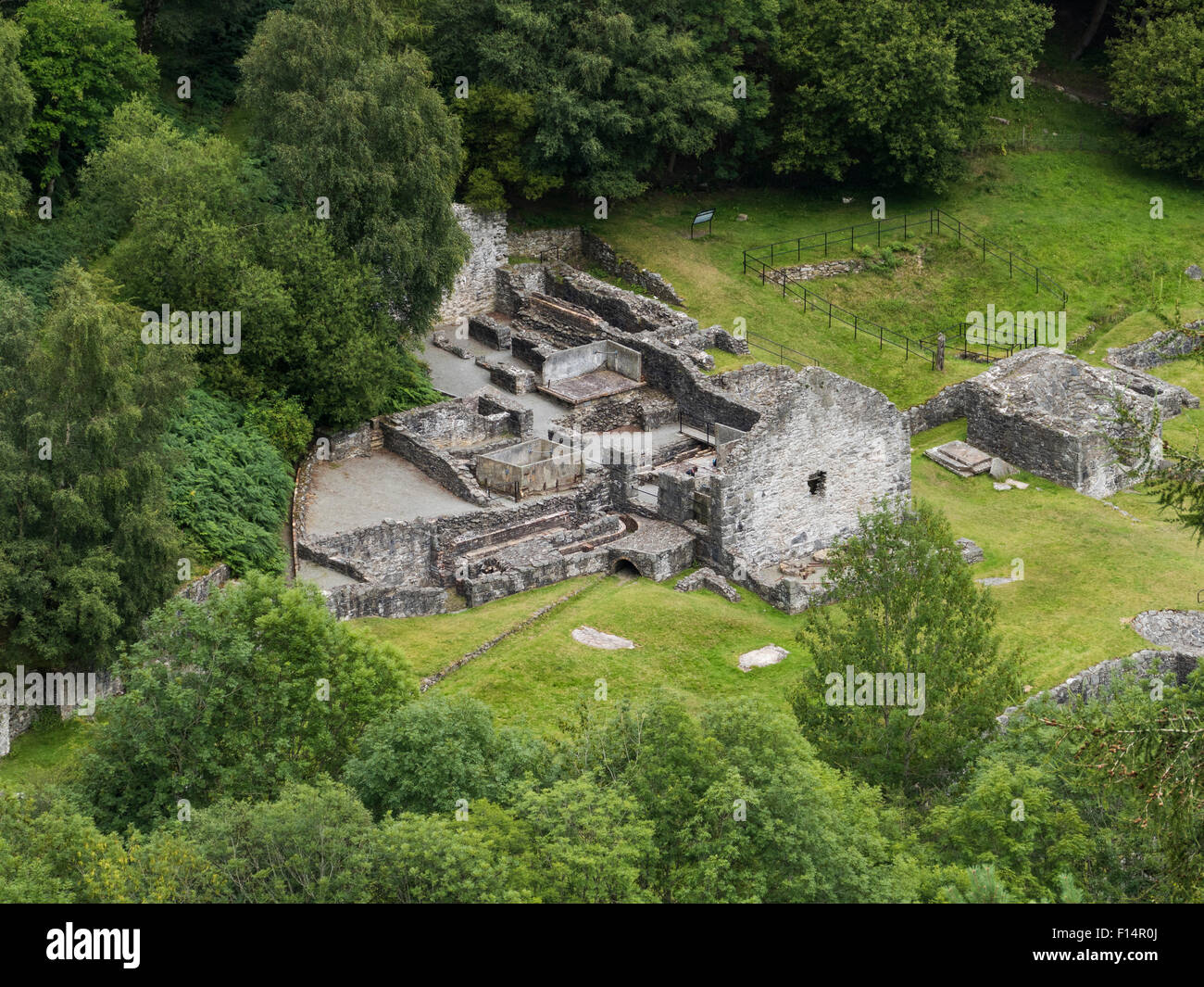 Wales, Powys, Llanidloes, Bryntail lead mine Stock Photo