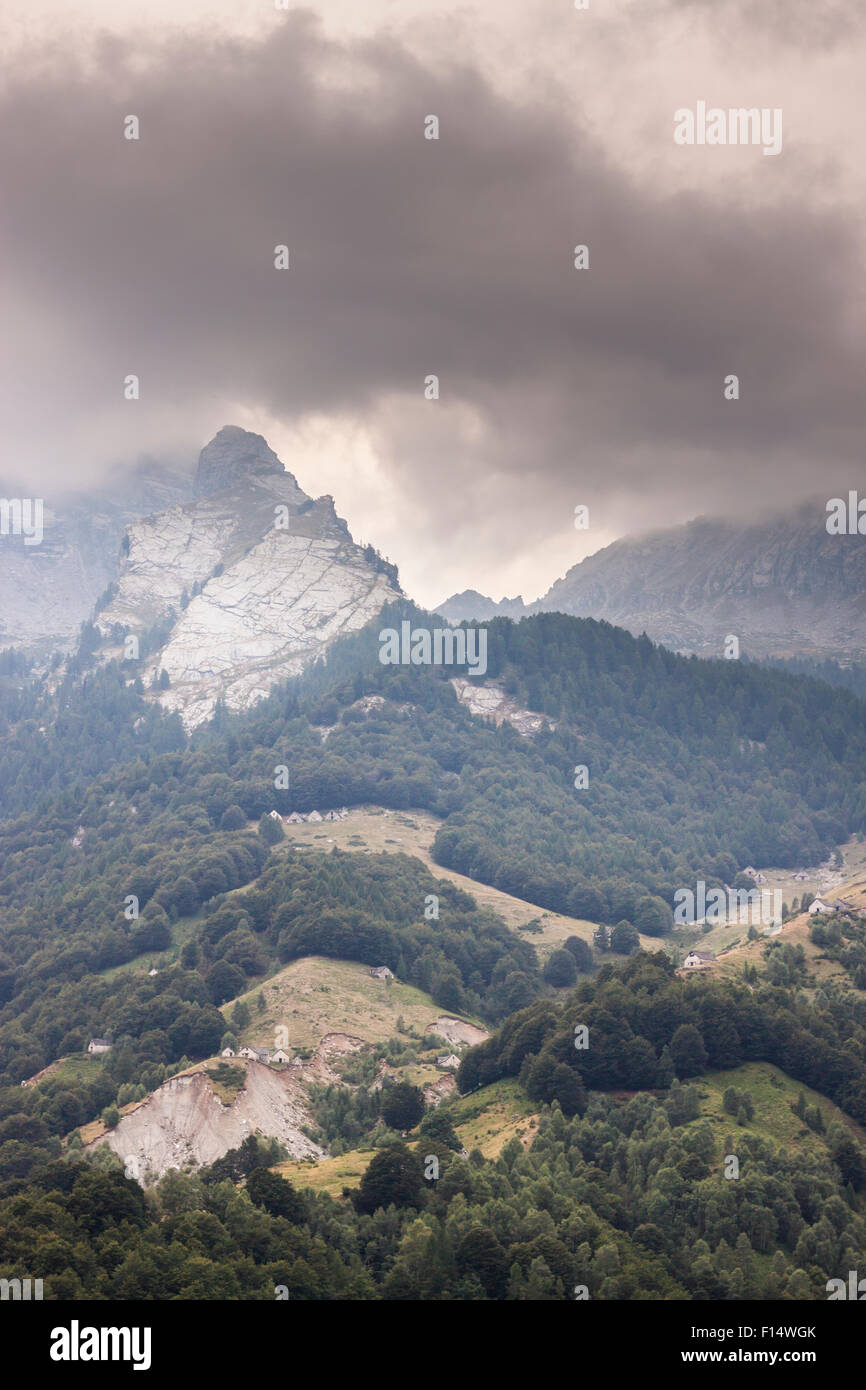 Mountain top after the storm. Baveno, Piemonte. Italy Stock Photo