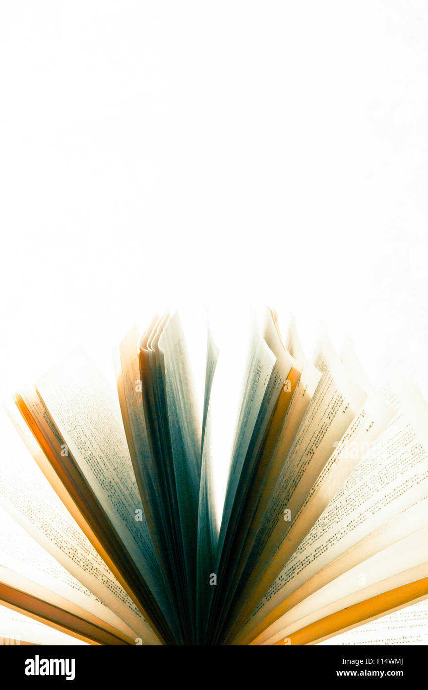 open book pages flipping Stock Photo