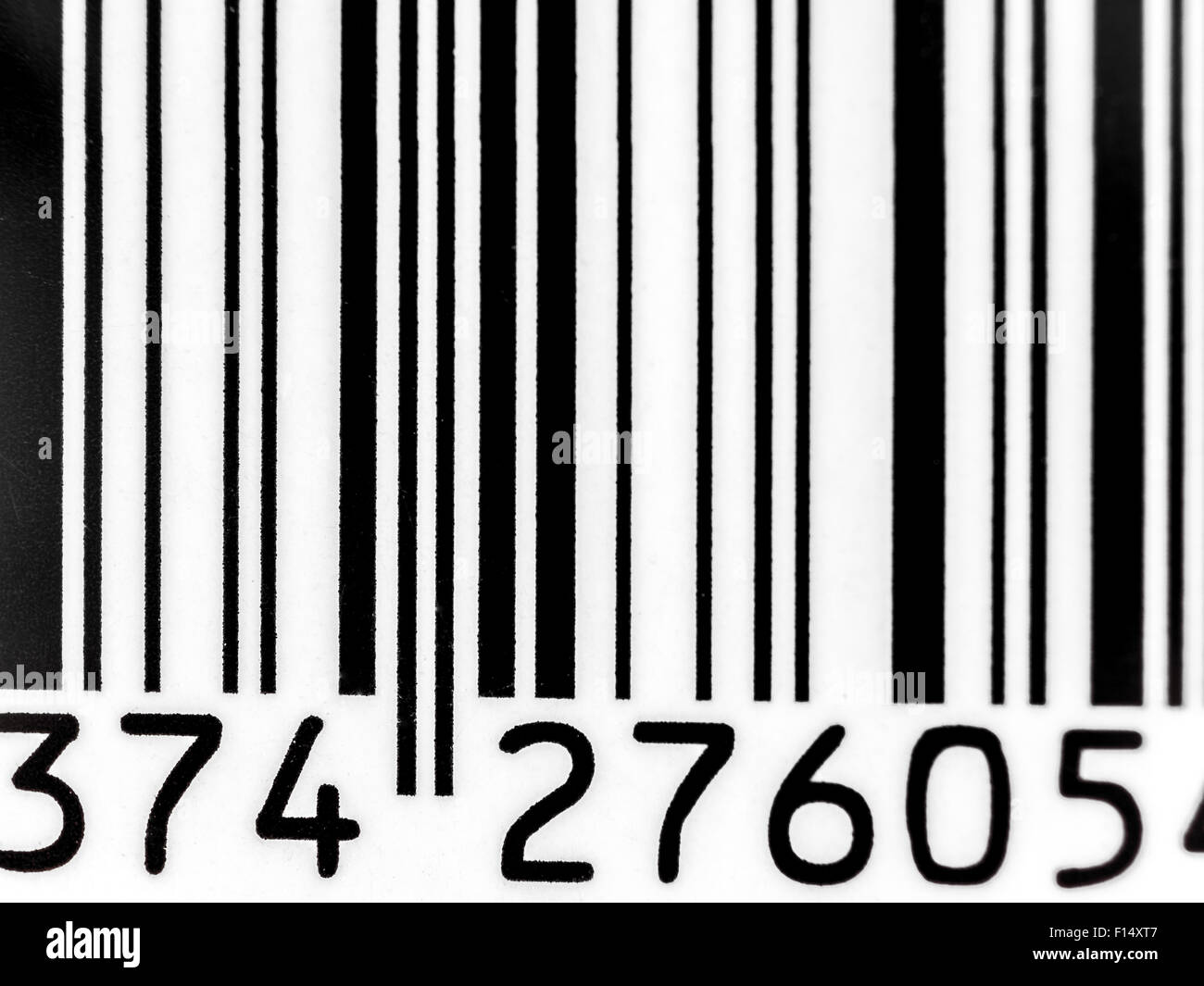 Closeup shot of bar code Stock Photo