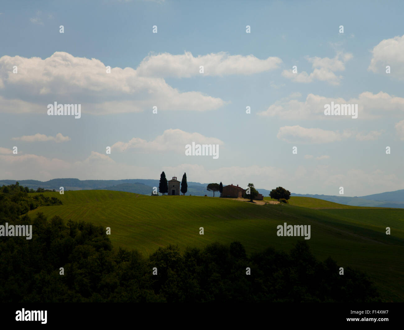 Italy, Tuscany, farm house on hill Stock Photo - Alamy