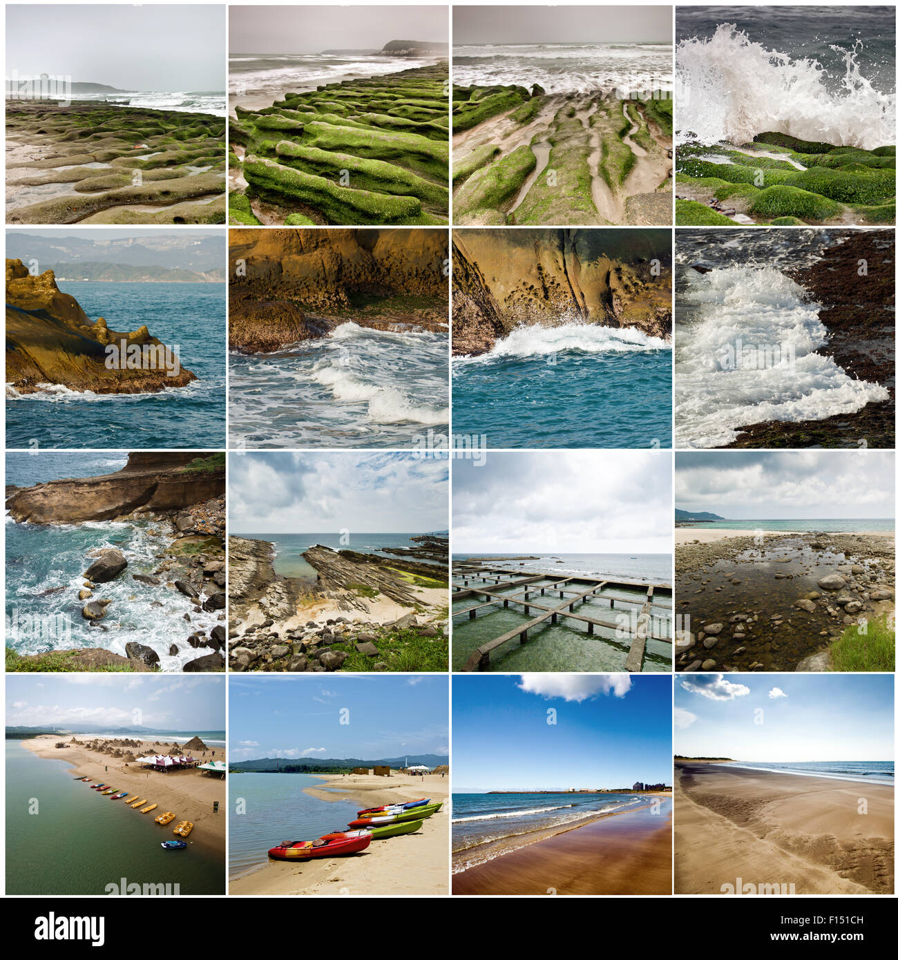 Full size seascape collection. Set for design. Stock Photo