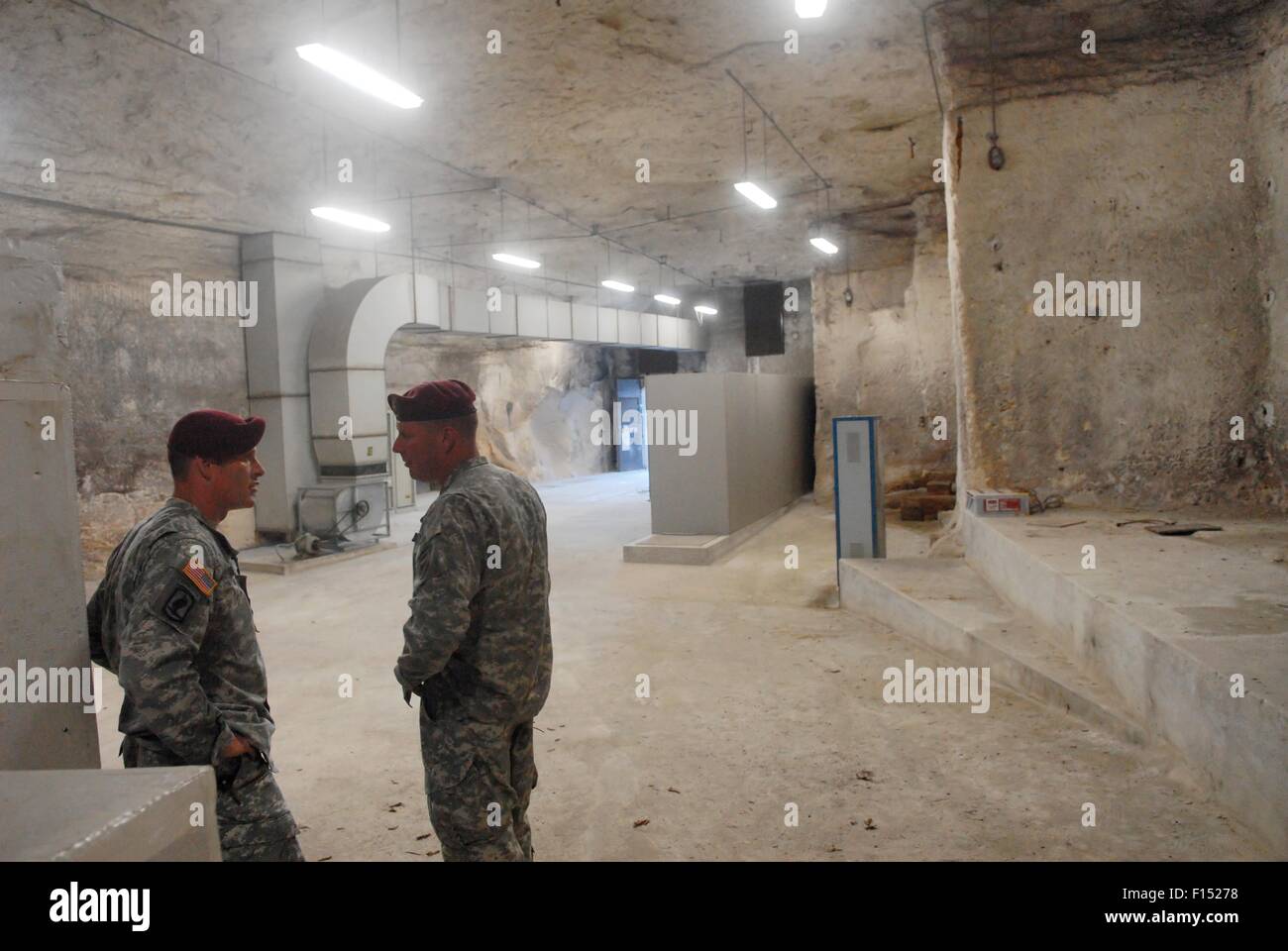 Italy, Camp Ederle US Army base in Vicenza, inside of a bunker used
