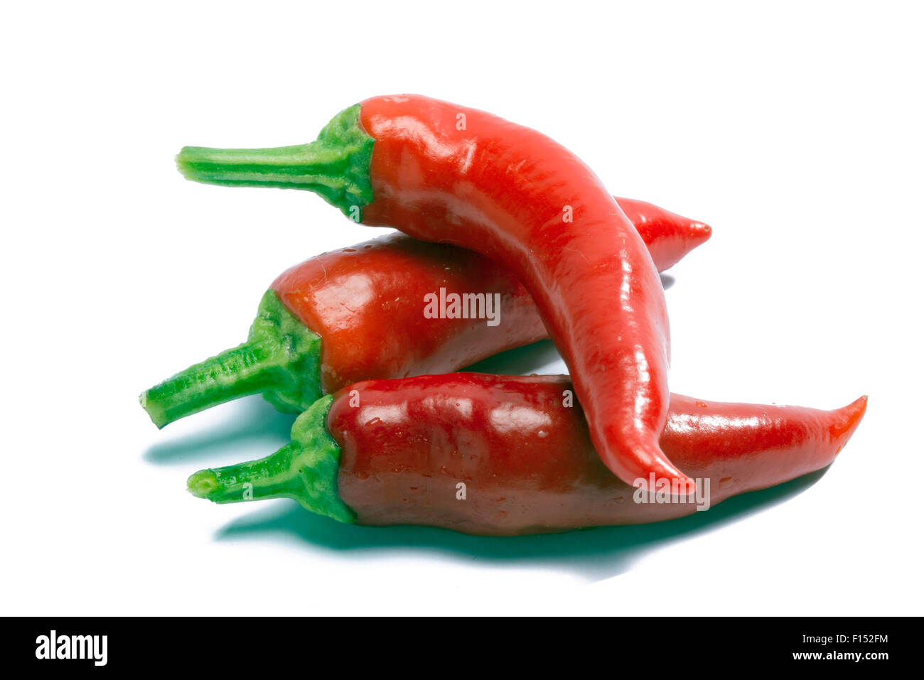 hot peppers on white background Stock Photo - Alamy