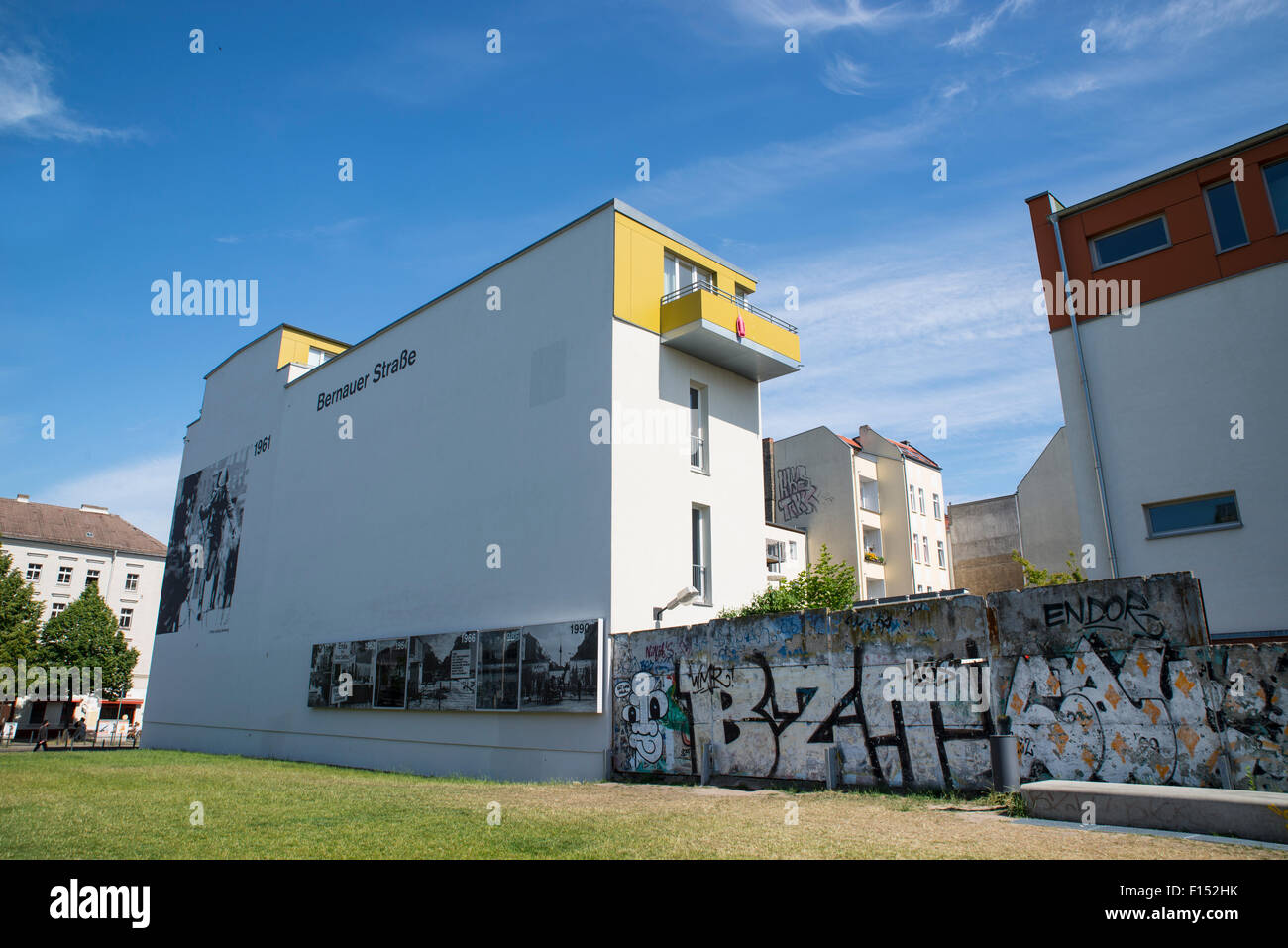 Bernauer Strasse, Berlin Wall memorial, Germany Stock Photo
