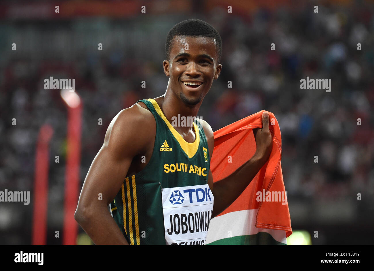 Beijing, China. 27th Aug, 2015. Anaso Jobodwana of South Africa ...