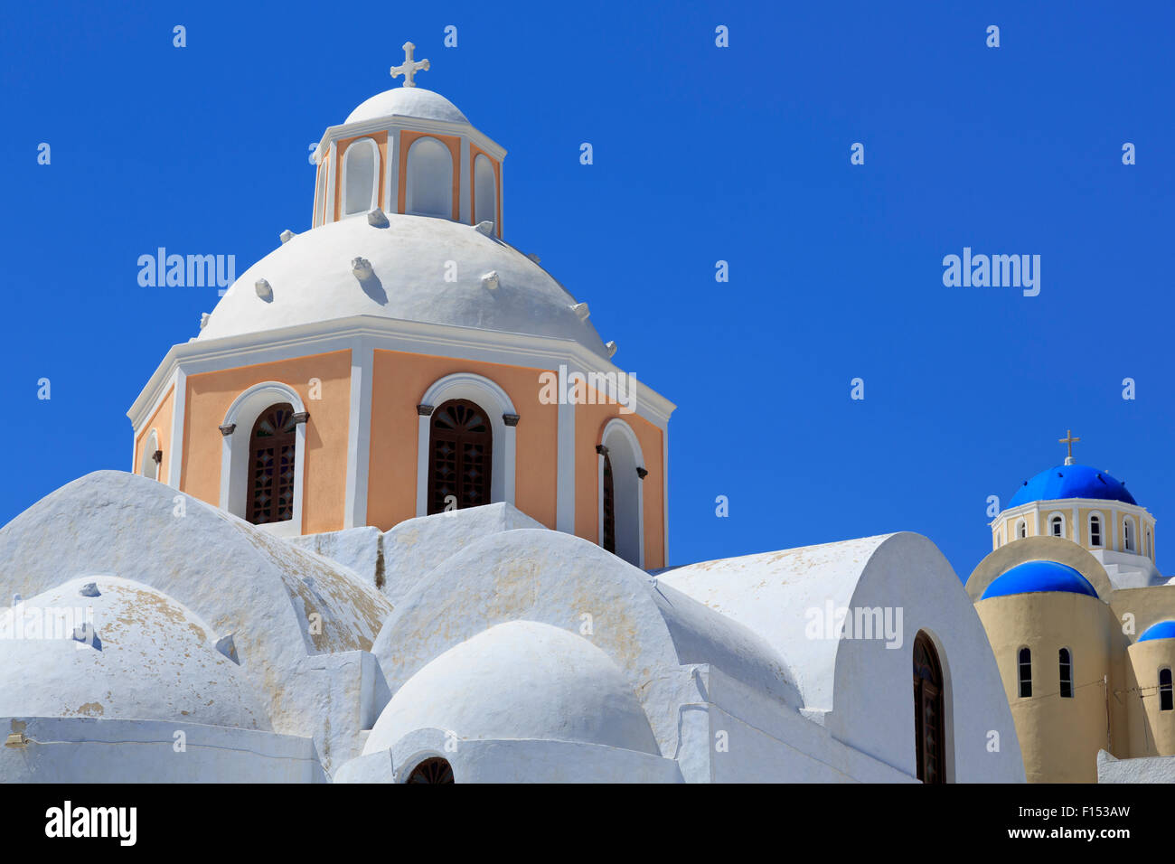 Church, Fira Town, Santorini Island, Greece, Europe Stock Photo - Alamy