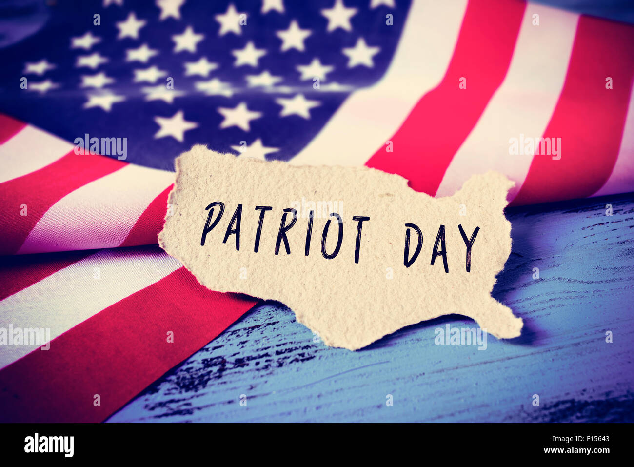 a piece of paper in the shape of the United States with the word