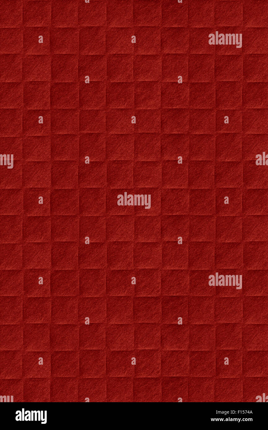 red paper background or check pattern cardboard texture Stock Photo
