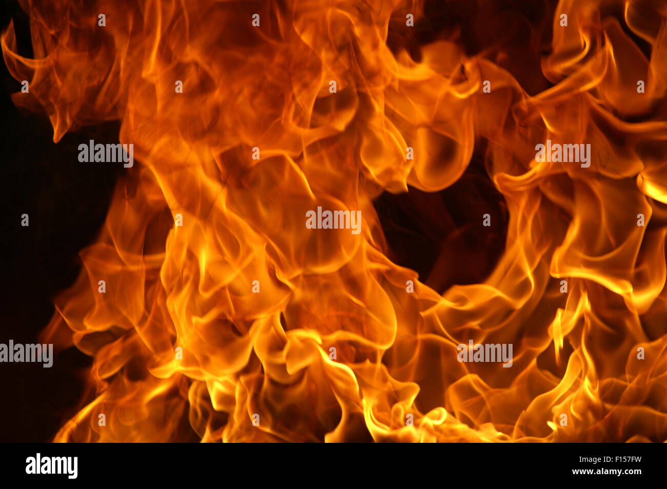 flames and fire, arson Stock Photo