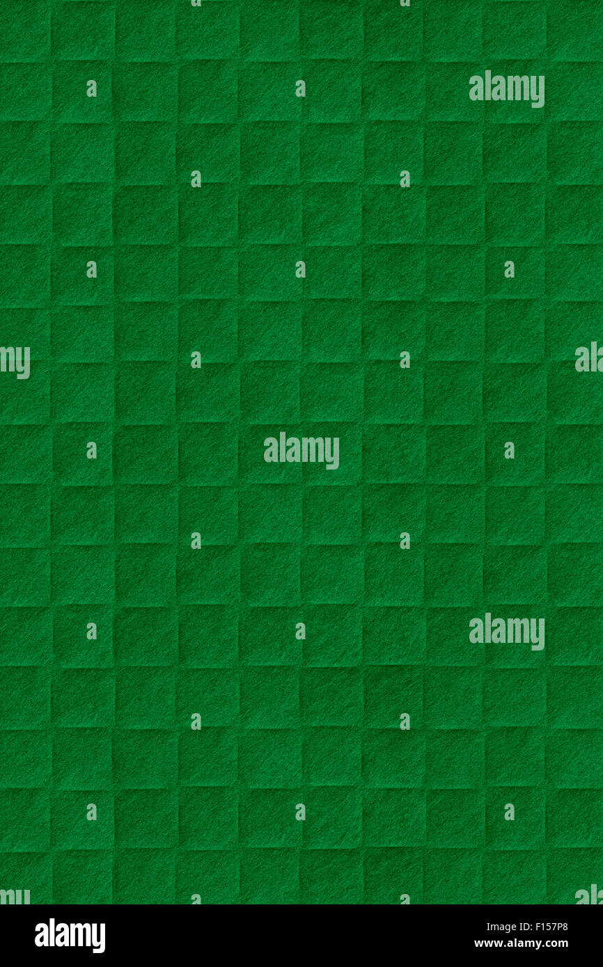 green paper background or check pattern cardboard texture Stock Photo