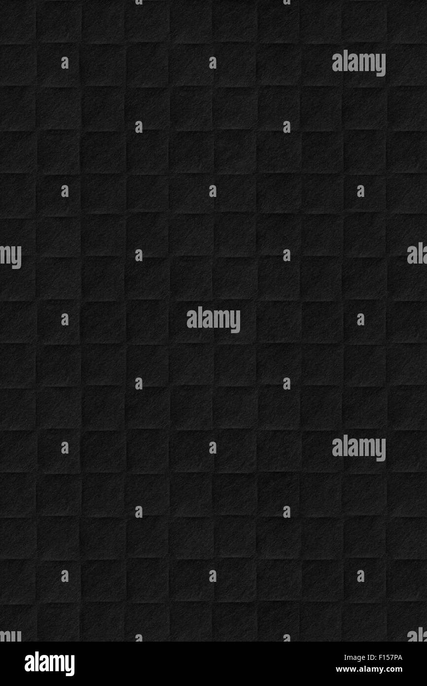 black paper background or check pattern cardboard texture Stock Photo