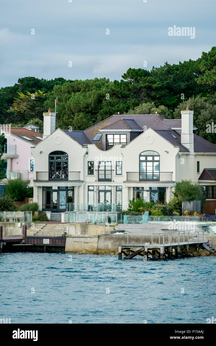Luxury homes of the rich and famous on the famous Sandbanks Dorset UK
