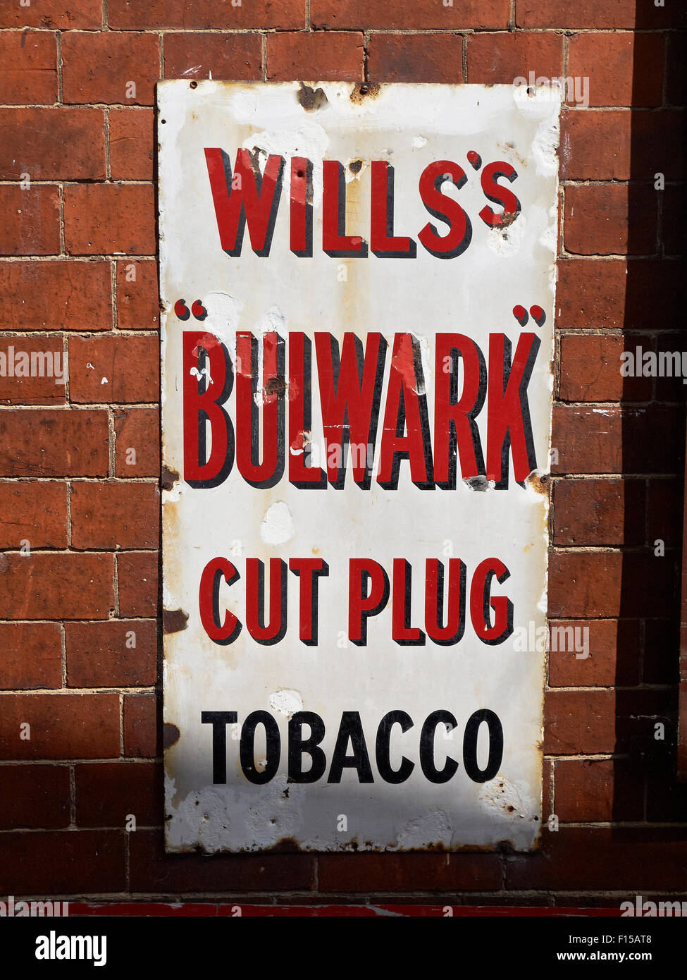 Will s Bulwark Cut Plug Tobacco Sign Stock Photo Alamy