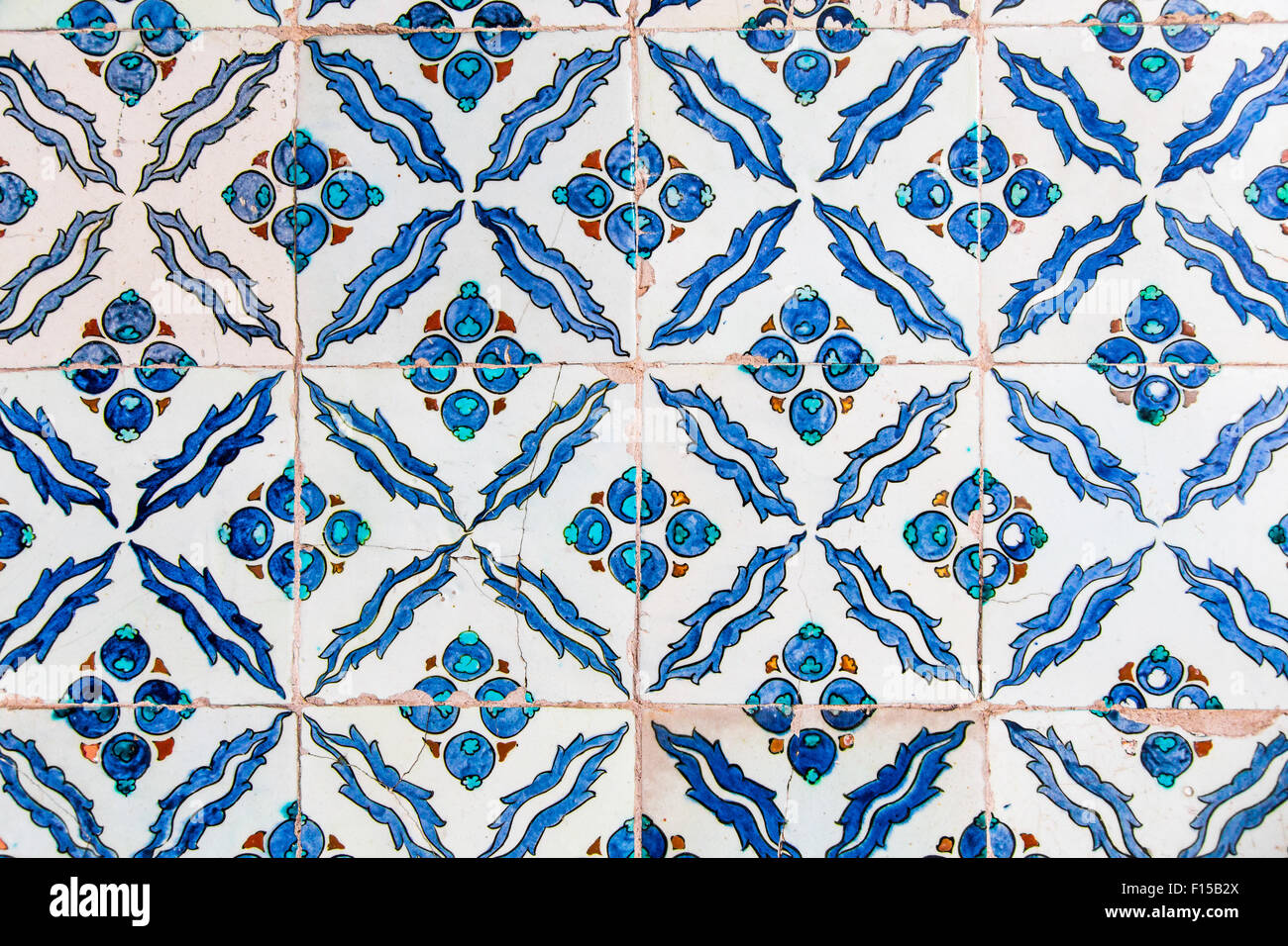 Handmade Turkish Blue Tiles in Istanbul City, Turkey Stock Photo - Alamy