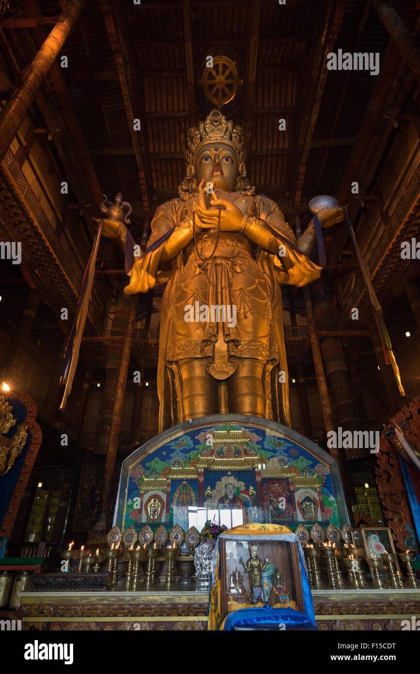 Gandantegchinlen Tibetan style Buddhist Monastery in Ulaanbaatar