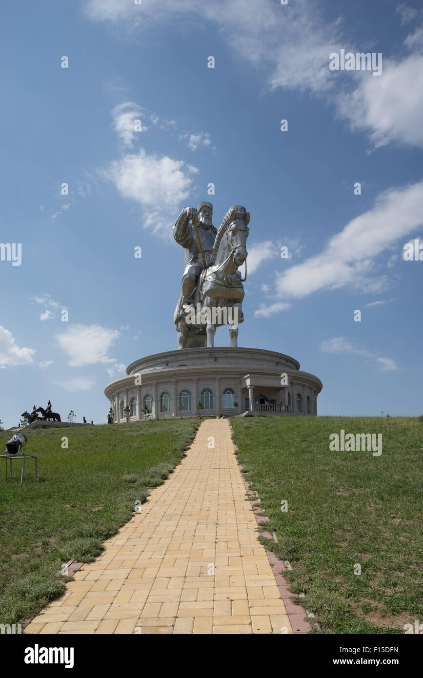 Giant statue of Ghenngis Khaan in Erdene, Töv Province, Mongolia