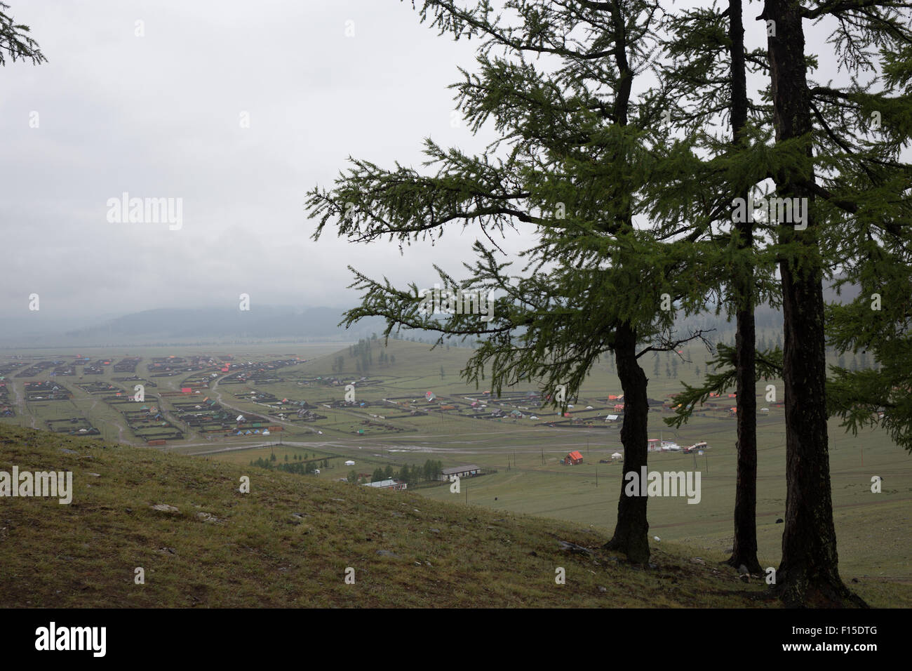 Town of Murun (Mörön) in northern Mongolia Stock Photo - Alamy