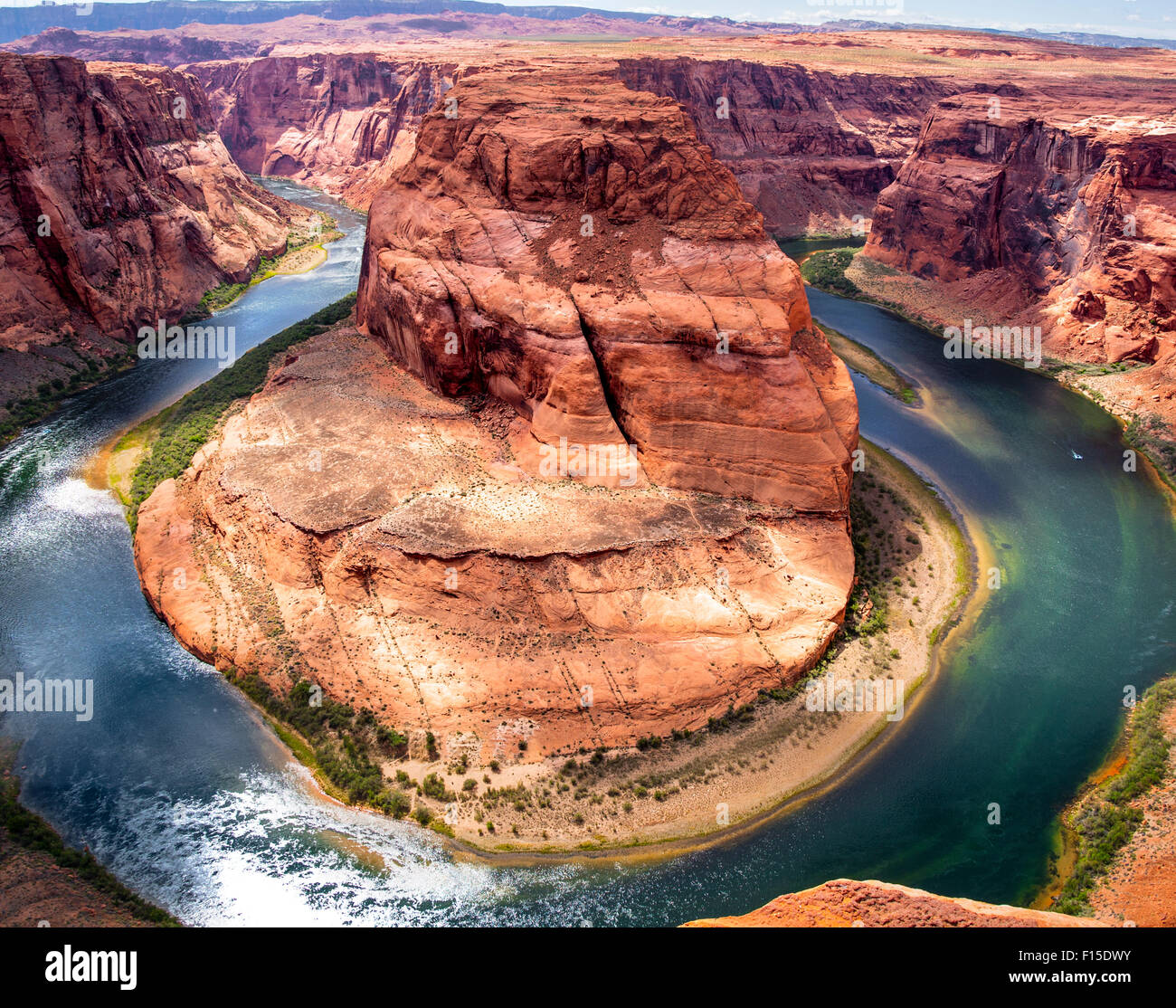Colorado river, horseshoe bend in Page. Stock Photo