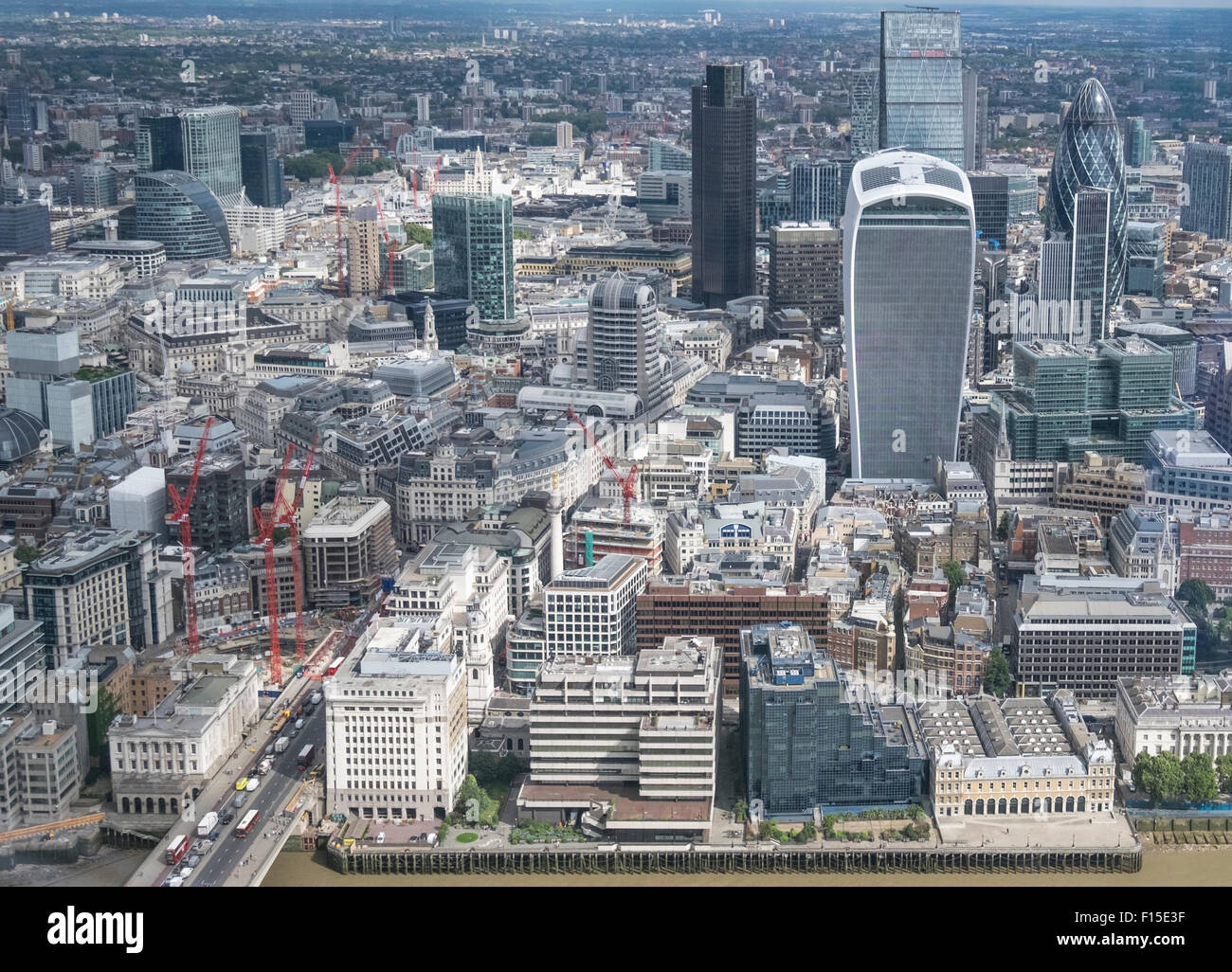 An aerial view of the city of London, England. Stock Photo