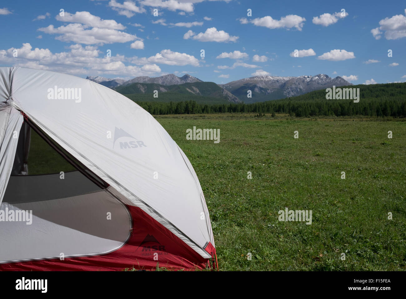 MSR Hubba Hubba NX tent in northern Mongolia Stock Photo Alamy