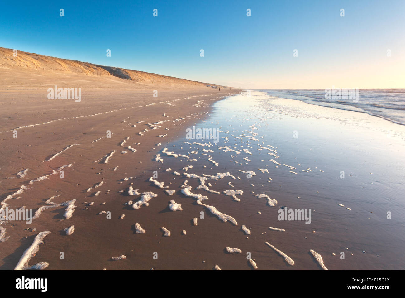 North sea beach at sunset, Zandvoort, Netherlands Stock Photo Alamy