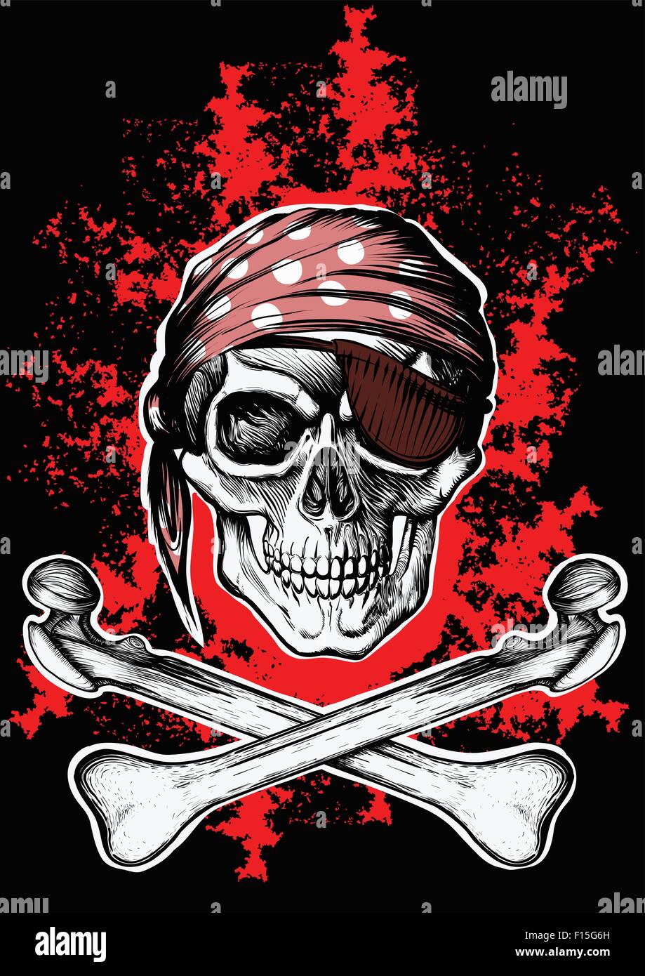 Jolly Roger a pirate symbol with crossed bones Stock Vector Image & Art ...