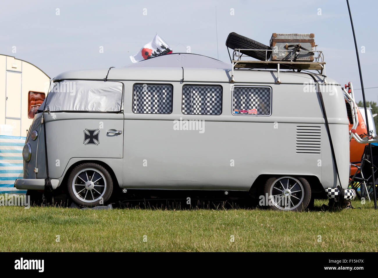 Volkswagen Camper van at a show in England Stock Photo - Alamy
