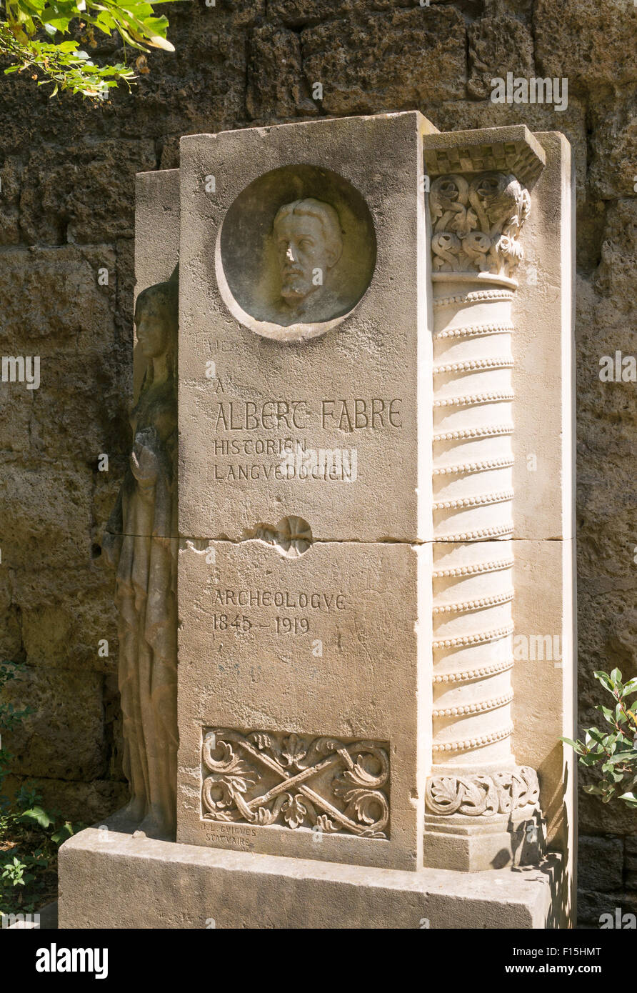 Albert Fabre memorial in Montpellier, Languedoc-Roussillon, France, Europe Stock Photo