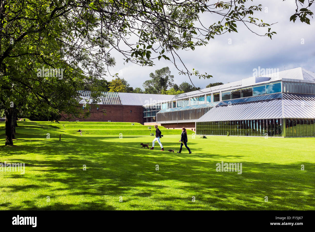 Grounds of the Burrell Collection museum, Pollok Park, Glasgow, Scotland, UK Stock Photo