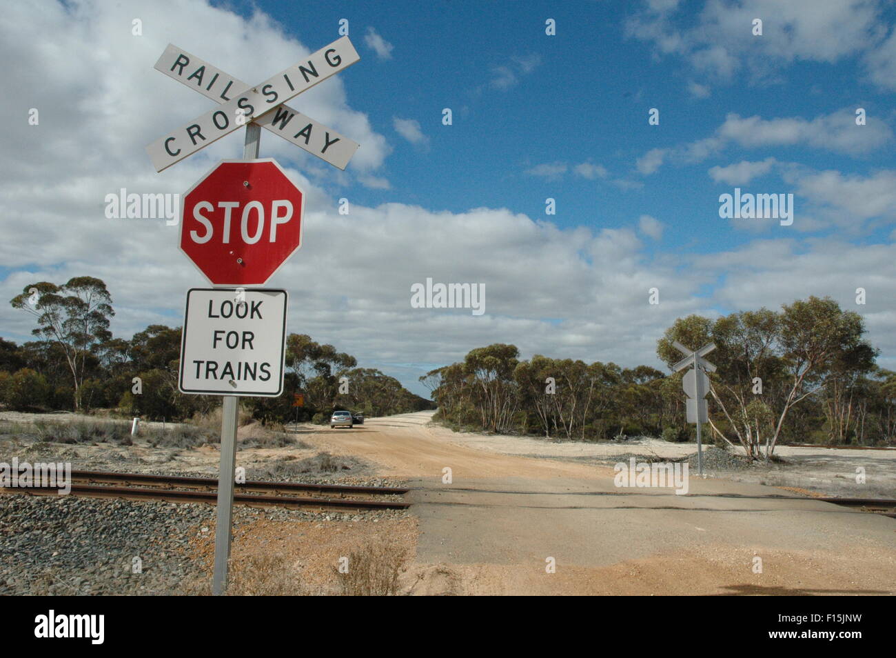 Railway Crossing Australia Stock Photos & Railway Crossing Australia